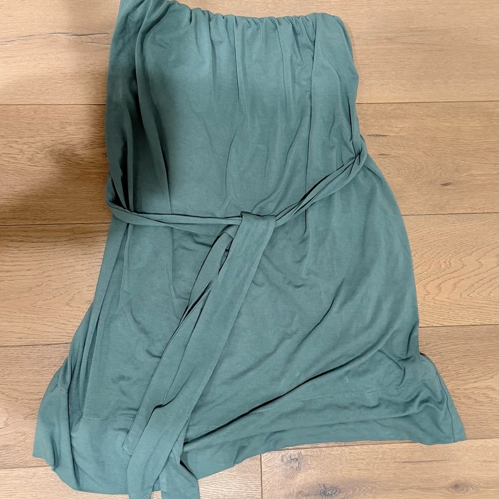 J. Crew Green Strapless Sundress Casual